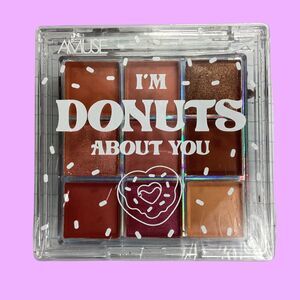 Amuse I'm Donuts About You Eyeshadow Palette Strawberry Donut 9 Pan Warm Tones